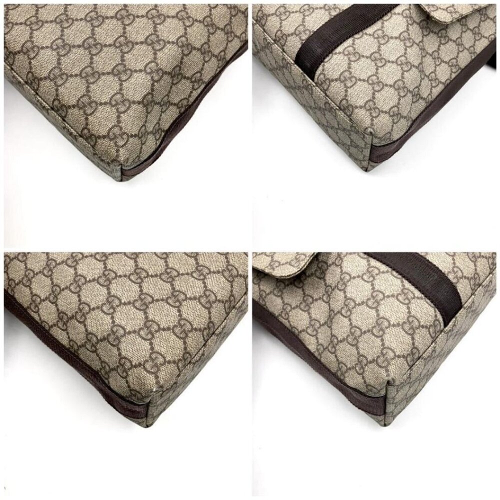 Authentic Gucci GG Supreme Web Canvas Sherry Messenger Bag Monogram Flap Tote - Picture 10 of 15